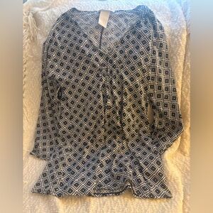 MICHAEL Michael Kors Black and White Diamond Blouse